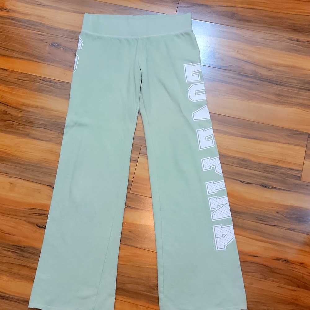 Wide leg seafood green PINK sweats size xs